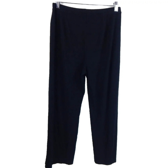 Eileen Fisher Straight Leg Stretch Jersey Crop Pants - Picture 2 of 3